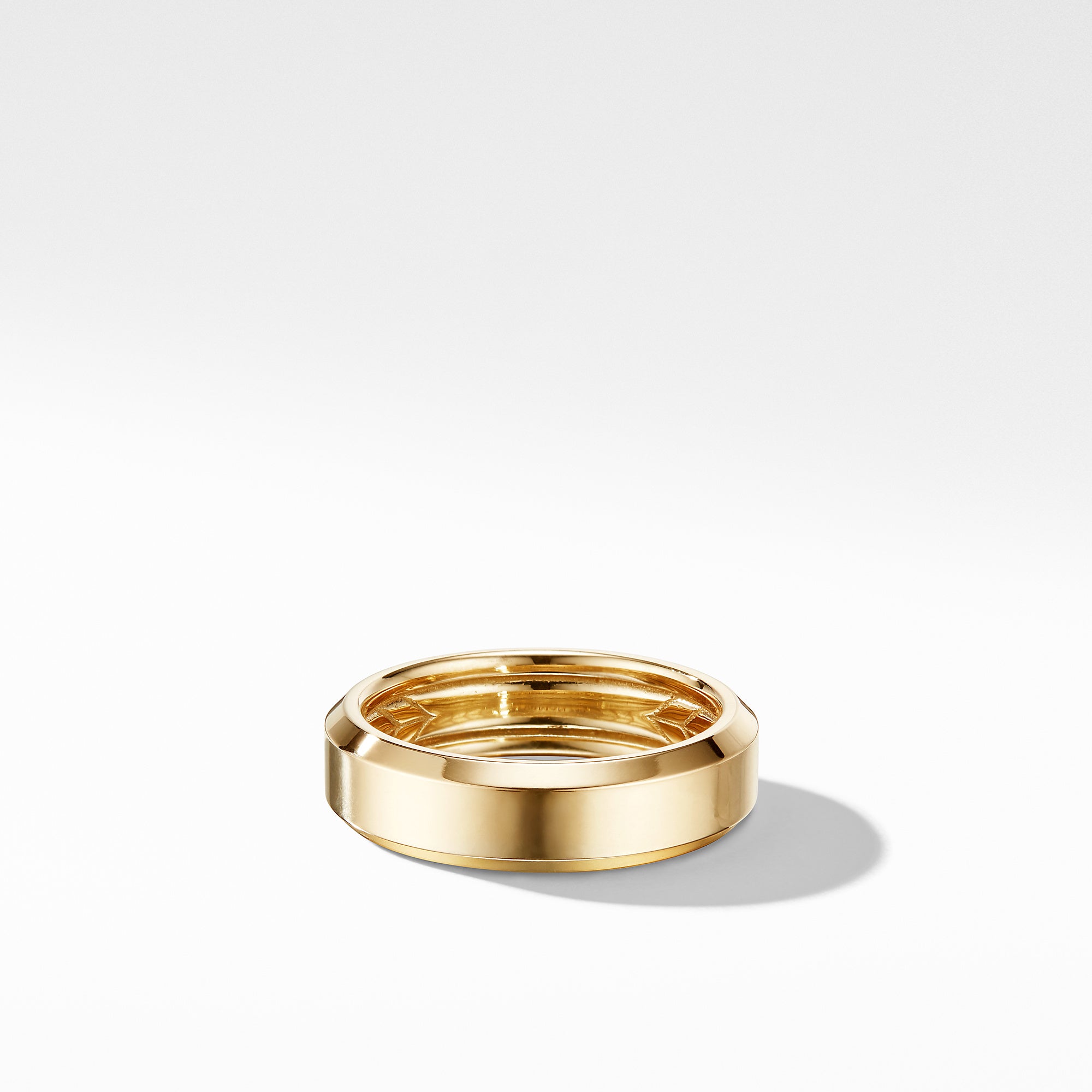 David Yurman Beveled Band Ring in 18K Yellow Gold