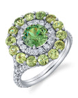Omi Prive Platinum Colored Gemstone & Diamond Ring