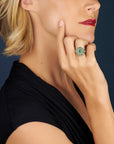 Omi Prive Platinum Colored Gemstone & Diamond Ring