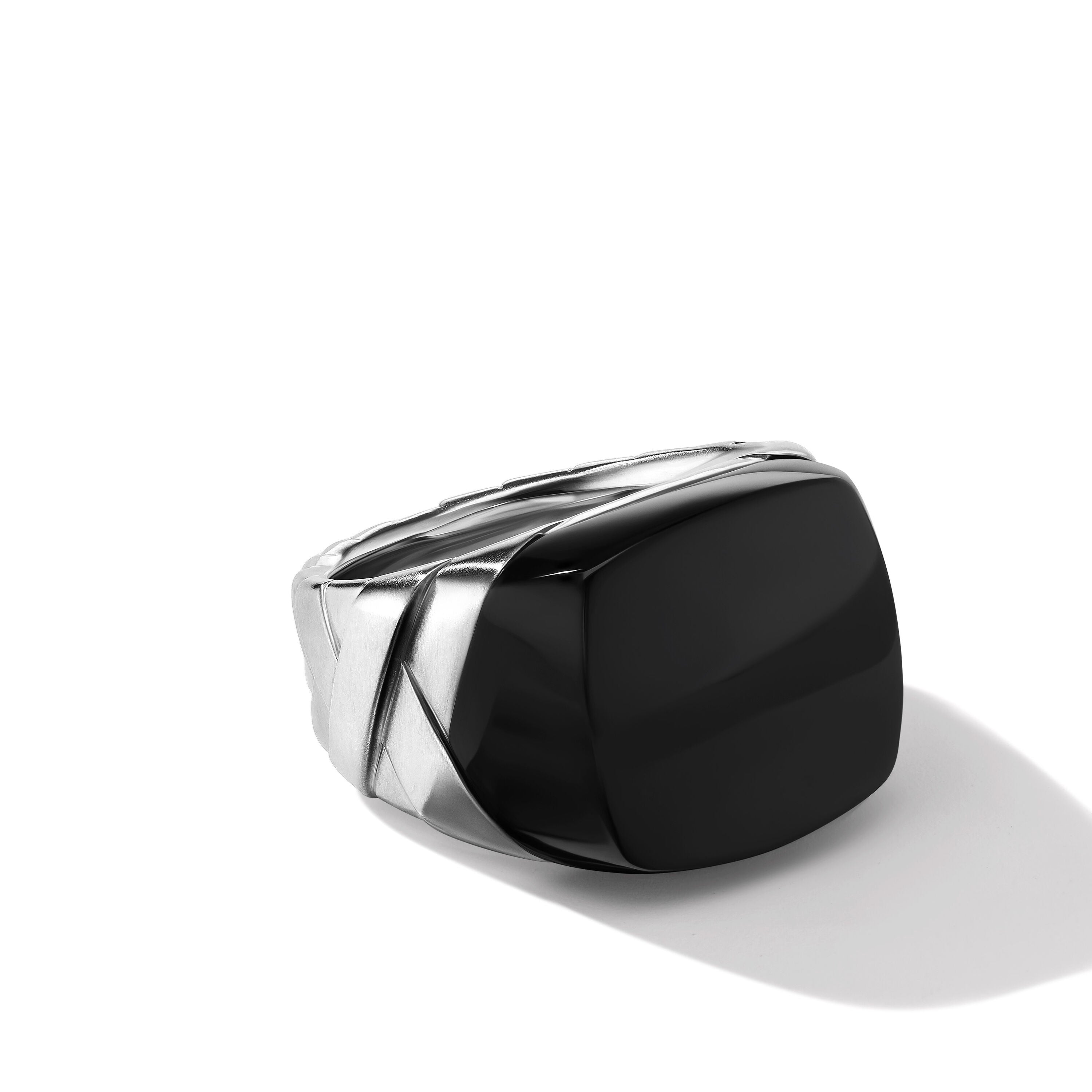 David Yurman 20.9x18.5mm Mummy Wrap Signet Ring Bo Sil
