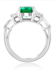 Brown & Co. Platinum Emerald & Diamond Ring