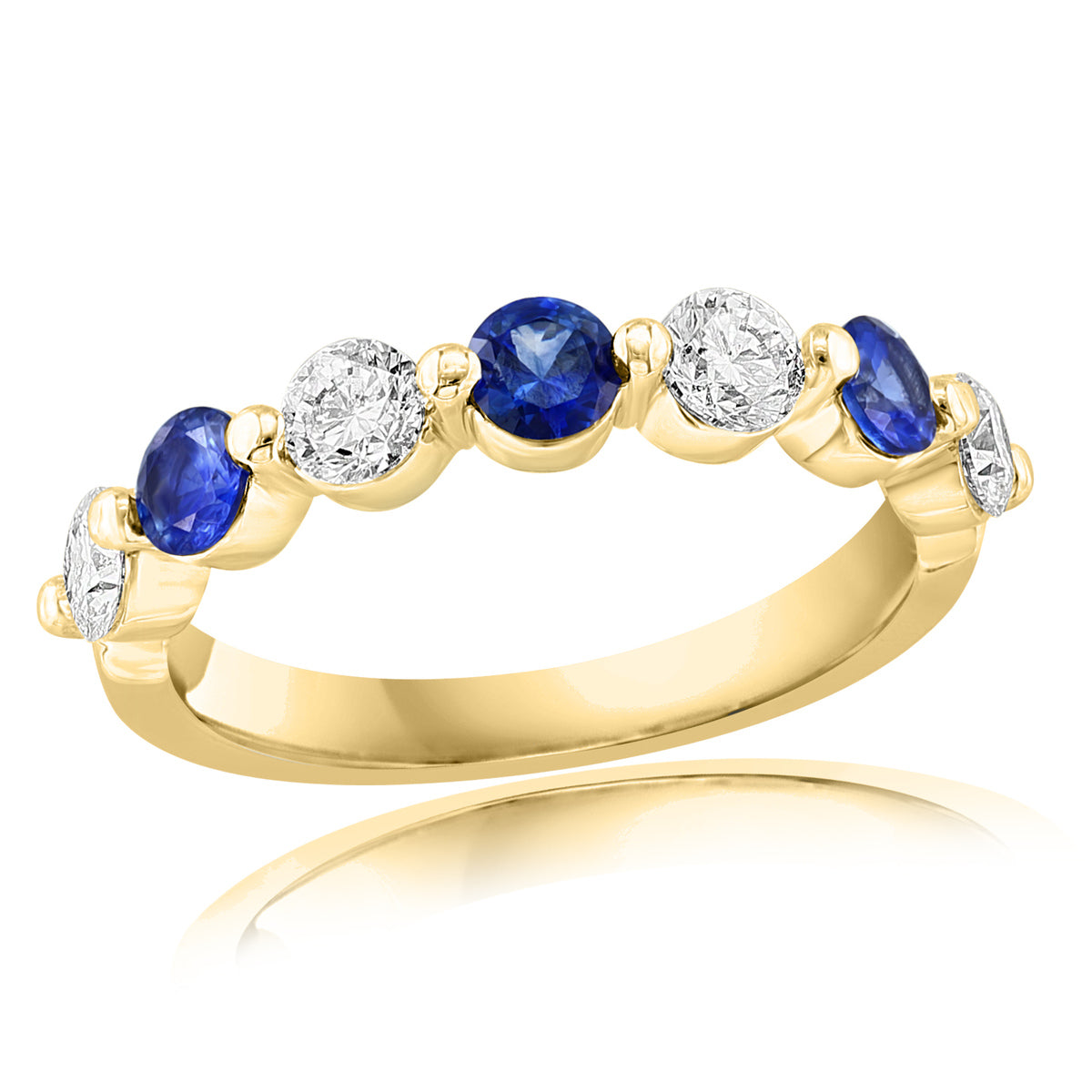Brown & Co. 18k Yellow Gold Diamond & Colored Gemstone Band