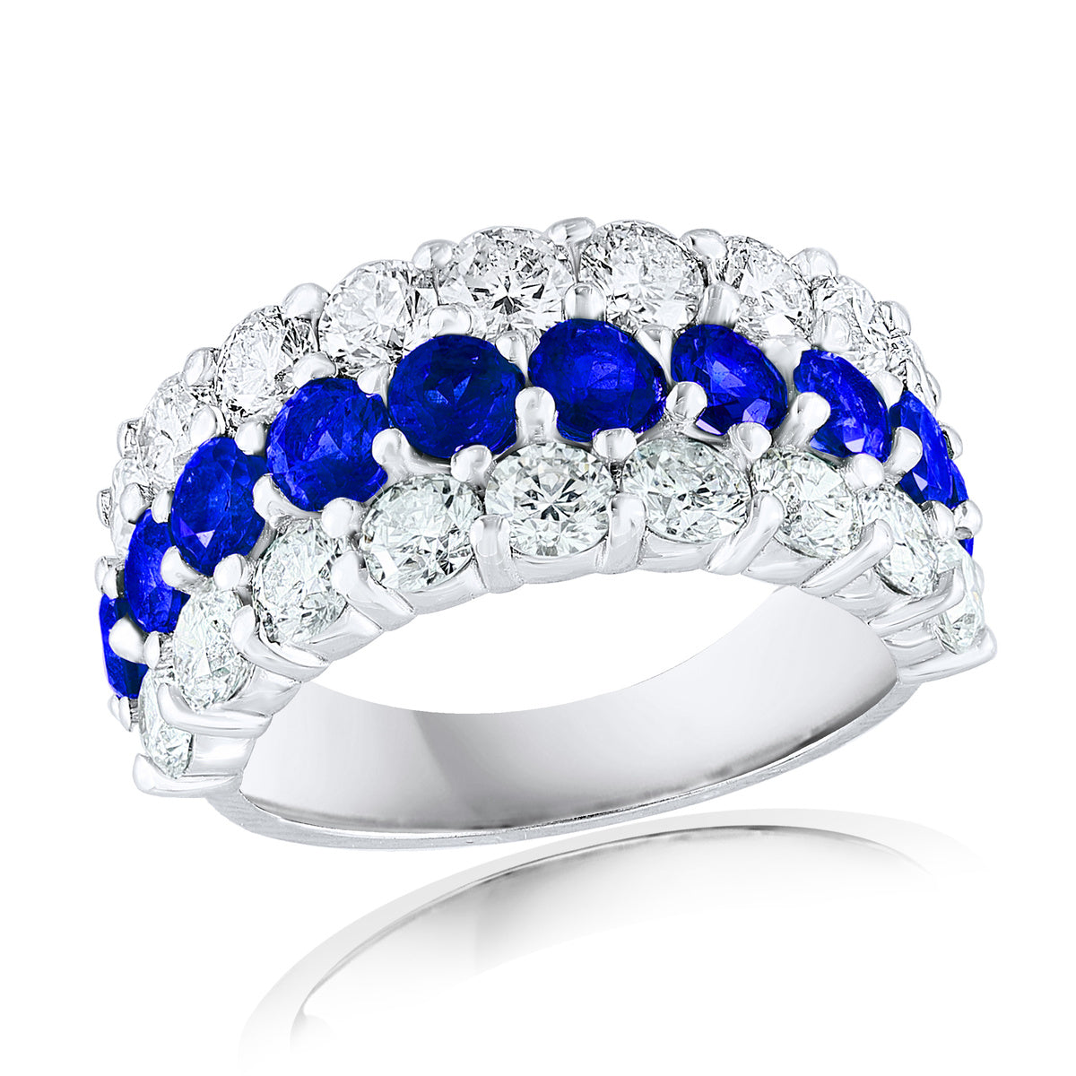 Brown & Co. 18k White Gold Sapphire & Diamond Ring