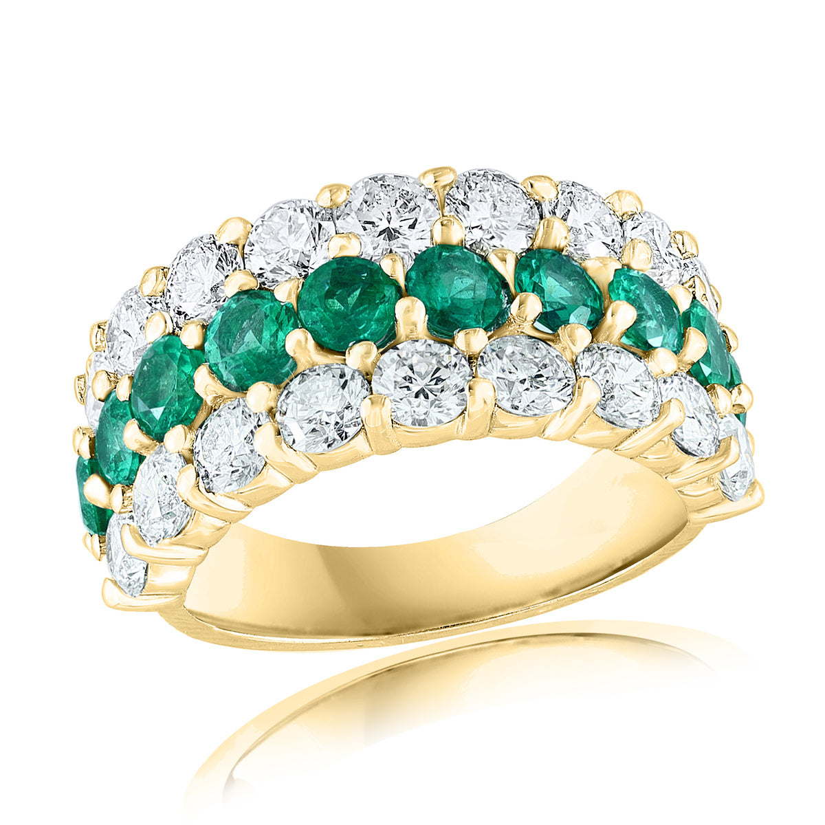 Brown & Co. 18k Yellow Gold Emerald & Diamond Ring