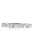 Henri Daussi 18k White Gold Diamond Band