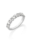 Henri Daussi 18k White Gold Diamond Band