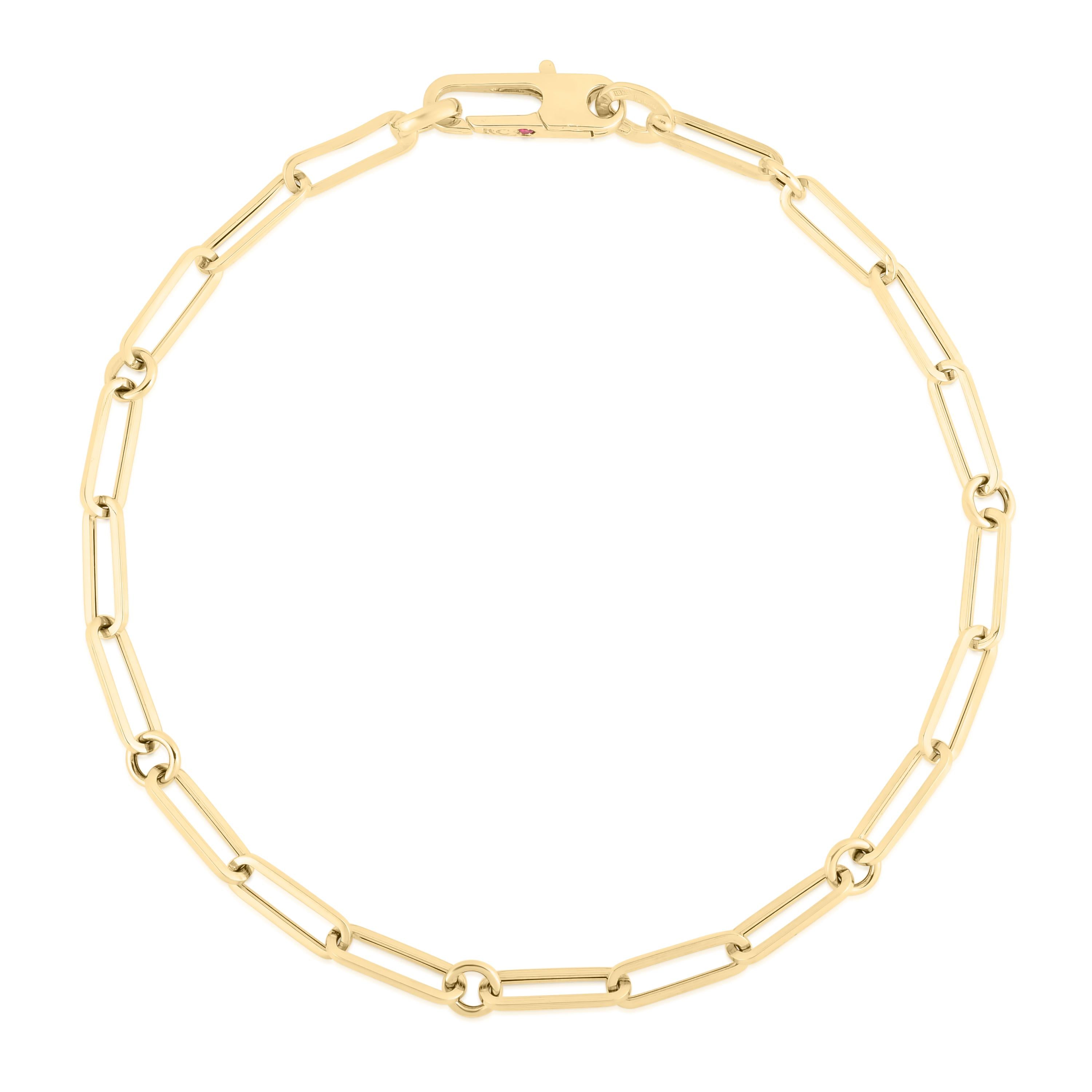 Roberto Coin 18k Yellow Gold Paperclip Bracelet