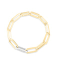 Roberto Coin 18k White & Yellow Gold Designer Gold Diamond Bracelet