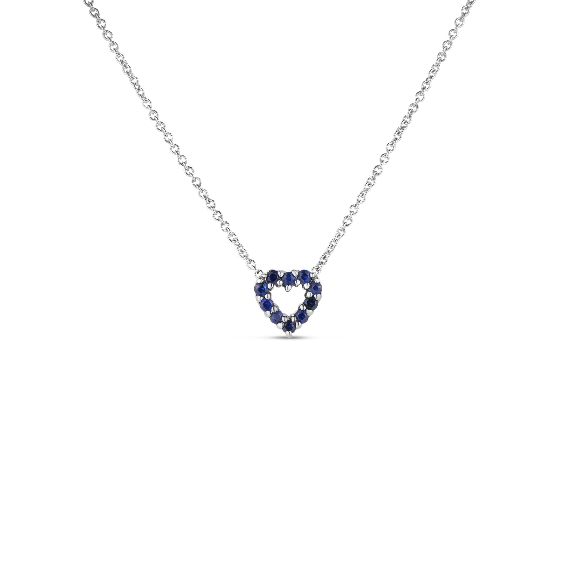 Roberto Coin 18k White Gold Hearts Colored Gemstone & Diamond Necklace