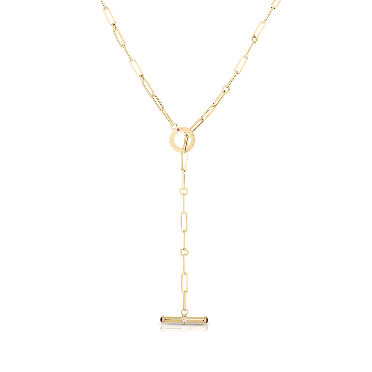 Roberto Coin 18k Yellow Gold Paperclip Plain Necklace