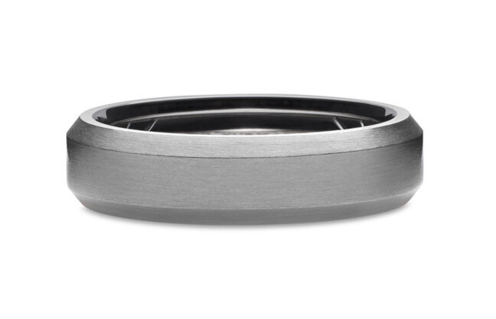 David Yurman 6mm Beveled Edge Band Ring Gry Ttn