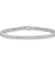 Memoire 18k White Gold Small Bezel Diamond Bracelet