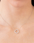 Memoire 18k White Gold Shapes Diamond Necklace