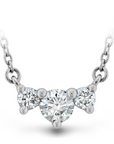 Memoire Small 18k White Gold Trinity Diamond Necklace