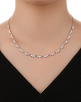 Memoire 18k White Gold Trinity Diamond Necklace