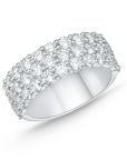 Memoire 18k White Gold Round Diamond Band