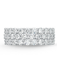 Memoire 18k White Gold Round Diamond Band