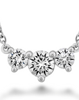Memoire 18k White Gold And Diamond Trinity Necklace