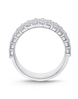 Memoire 18k White Gold Paramount Four Row Diamond Band