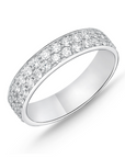 Memoire 18k White Gold Pave Silk Diamond Band