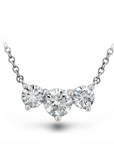 Memoire 18k White Gold Diamond Trinity Necklace - Large