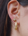 Penny Preville 18k Yellow Gold Celestial Dreams Diamond Hoop Earrings