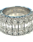 Brown & Co. 18k White Gold Round And Emerald Cut Diamond Half-Eternity Band