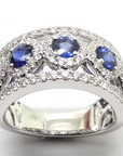 Brown & Co. 18k White Gold Sapphire And Diamond Ring