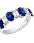 Brown & Co. 18k White Gold Sapphire And Diamond Ring