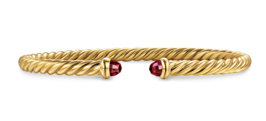 Vintage David Yurman Garnet & Citrine Renaissance Cuff  David Yurman Garnet Bracelet main image 2