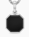 David Yurman Faceted Stone Amulet In Sterling Silver With Black Onyx, 16mm