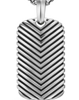 David Yurman Chevron Tag In Sterling Silver, 34mm