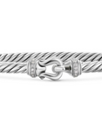 David Yurman Cable Flex Buckle Bracelet In Sterling Silver With Diamonds, 4mm