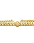 David Yurman Cablespira® Flex Station Bracelet In 18k Yellow Gold With Diamonds, 4mm