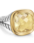 David Yurman Albion Ring In Sterling Silver With 18k Yellow Gold And Champagne Citrine, 11mm