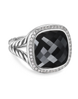 David Yurman Albion® Ring In Sterling Silver With Blue Topaz And Diamonds, 15mm