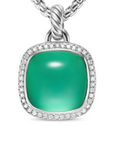 David Yurman Albion Pendant In Sterling Silver With Lagoon Orchid And Diamonds, 15mm