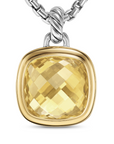 David Yurman Albion® Pendant In Sterling Silver With 18k Yellow Gold And Champagne Citrine, 15mm