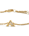 David Yurman Petite Pave Initial Chain Bracelet In 18k Yellow Gold With Diamond A