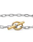 David Yurman Madison Toggle Chain Bracelet In Sterling Silver With 18k Yellow Gold, 3mm