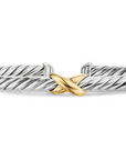David Yurman Cable Flex X Station Bracelet In Sterling Silver With 14k Yellow Gold, 4mm