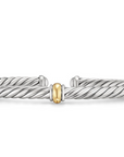 David Yurman Cable Flex Station Bracelet In Sterling Silver With 14k Yellow Gold, 4mm