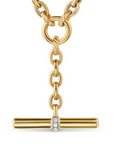 Dy Mercer® Petite Toggle Chain Necklace In 18k Yellow Gold With Diamonds, 4.5mm