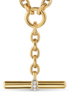 Dy Mercer® Petite Toggle Chain Necklace In 18k Yellow Gold With Diamonds, 4.5mm