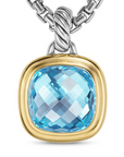 David Yurman Albion® Pendant In Sterling Silver With 18k Yellow Gold And Blue Topaz, 11mm