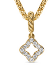 David Yurman Micro Pavé Quatrefoil Amulet In 18k Yellow Gold With Diamonds, 7.4mm