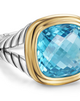 David Yurman Albion® Ring In Sterling Silver With 18k Yellow Gold And Blue Topaz, 11mm