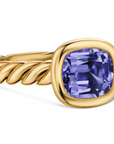 David Yurman Mercer® Stone Ring In 18k Yellow Gold With Iolite, 7mm