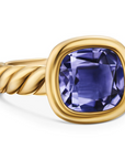 David Yurman Mercer® Stone Ring In 18k Yellow Gold With Iolite, 10mm