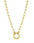 Penny Preville 18k Yellow Gold Chain Link Necklace With Engraved Ring